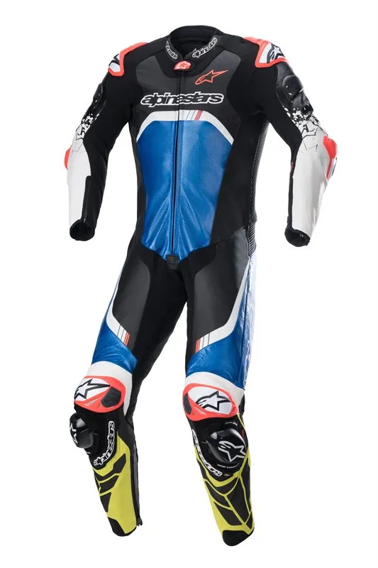 Alpinestars GP Tech V4 One Piece Suit Black / Blue / Fluo Yellow