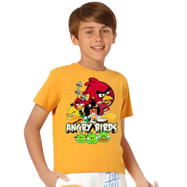 Angry Birds Printed T Shirt For Kids