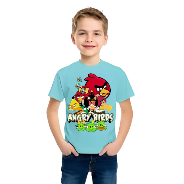 Angry Birds Printed T Shirt For Kids