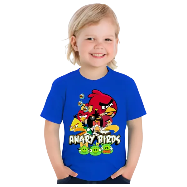 Angry Birds Printed T Shirt For Kids