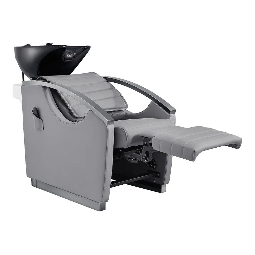 Beauty Salon Electrical Massage Backwash basin adjustable chair- Bella Titanium Black