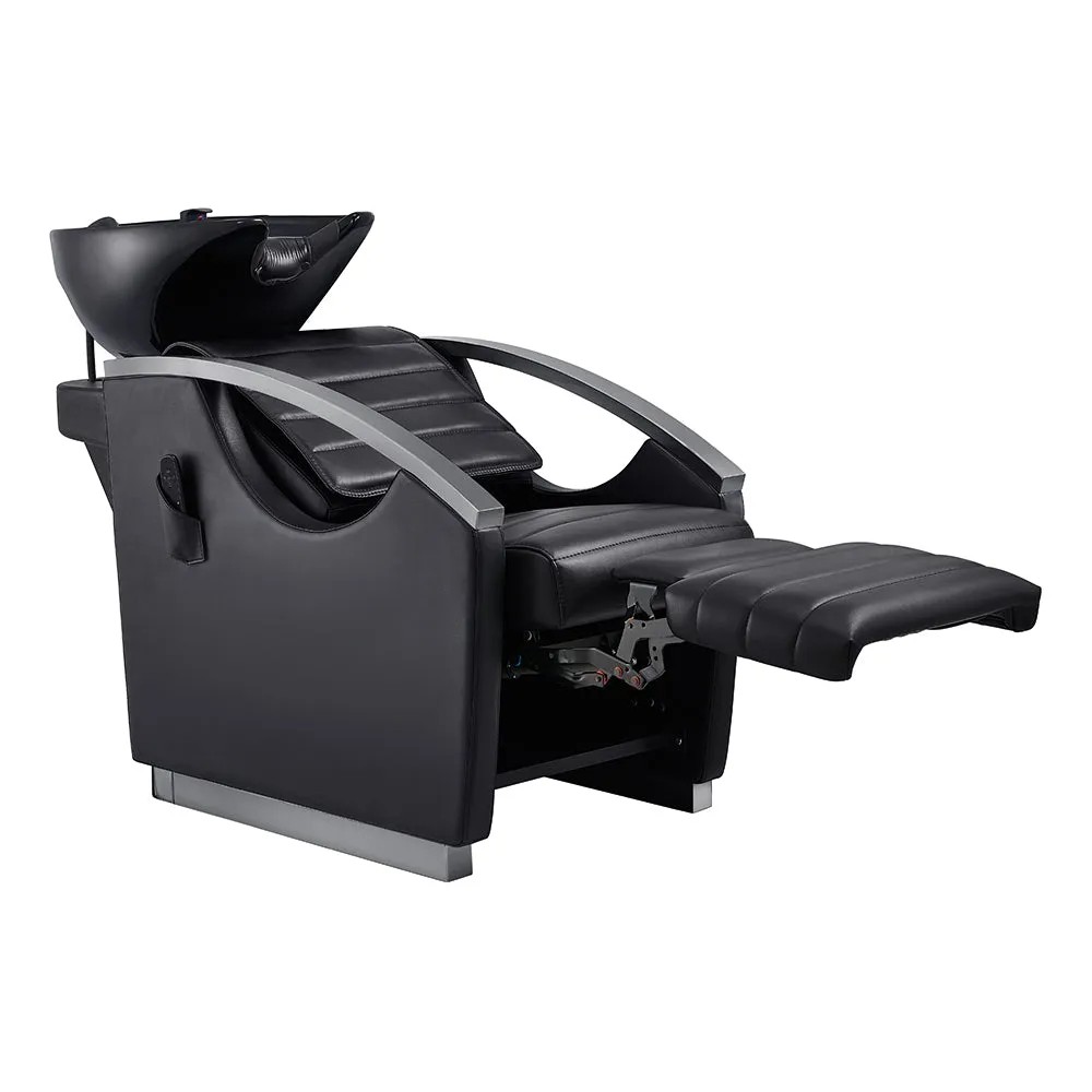 Beauty Salon Electrical Massage Backwash basin adjustable chair- Bella Titanium Black