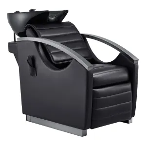 Beauty Salon Electrical Massage Backwash basin adjustable chair- Bella Titanium Black