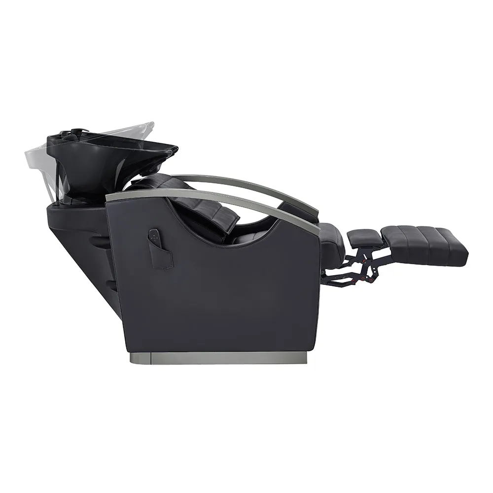 Beauty Salon Electrical Massage Backwash basin adjustable chair- Bella Titanium Black