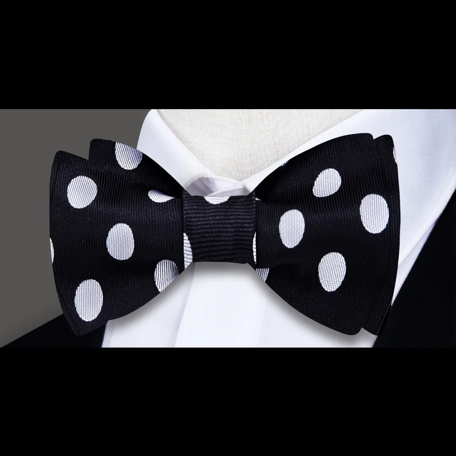 Black Polka Delight Bow Tie