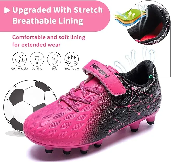 Boys Football Boots Shoes Kids Girls FG/AG Soccer Athletics Training Sport Running Shoes Profession Competition Teenager