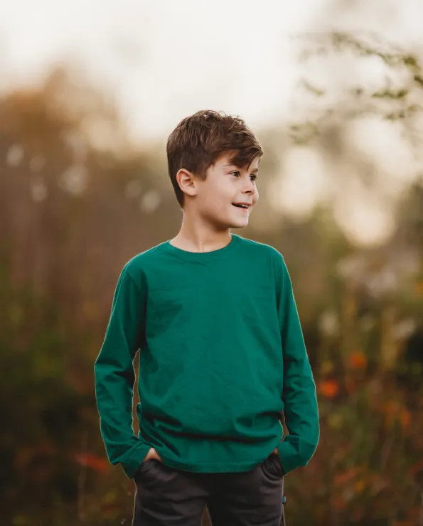 Boys Soft Cotton Jersey Long Sleeve Tee | Road