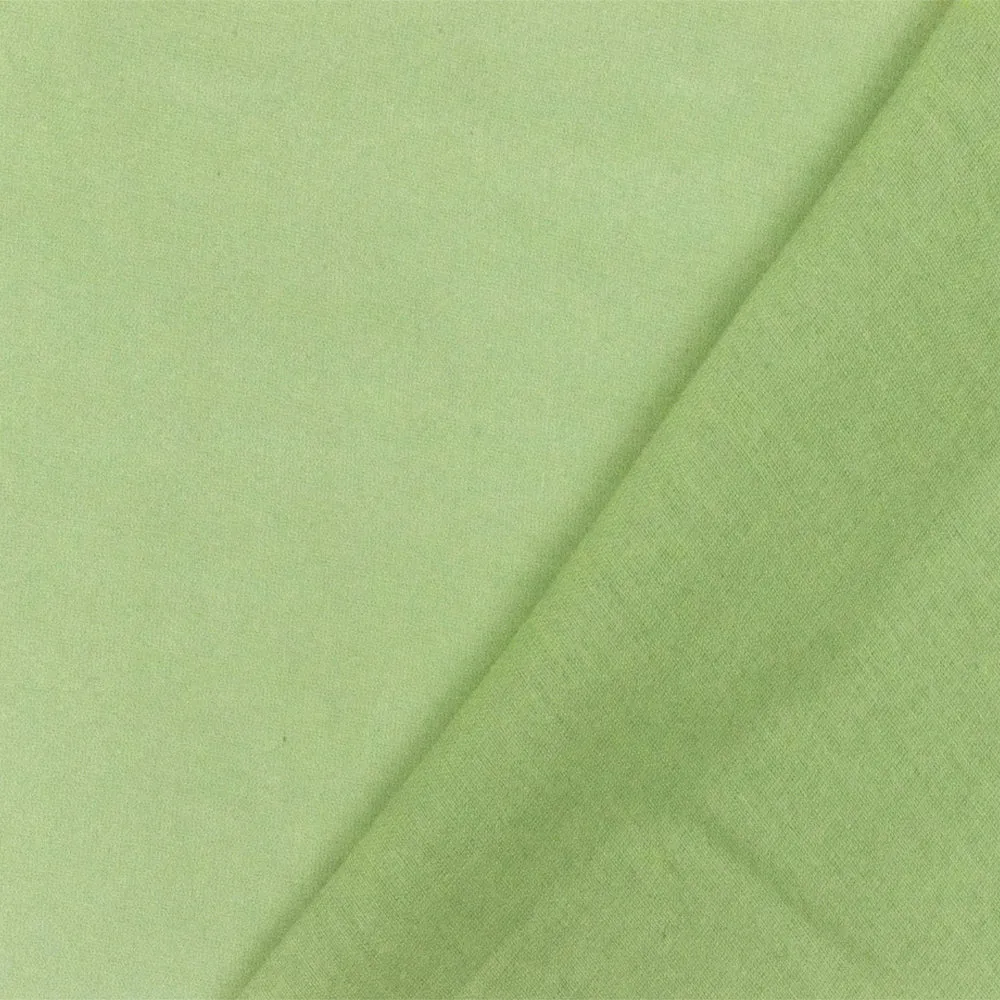 Celadon Green Solid Slub Cotton Silk Lawn Woven Fabric