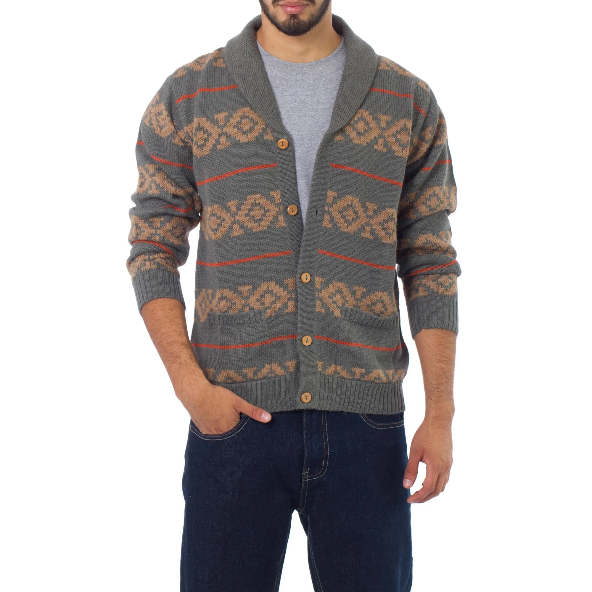 Chakana Traveler Men's Alpaca Cardigan