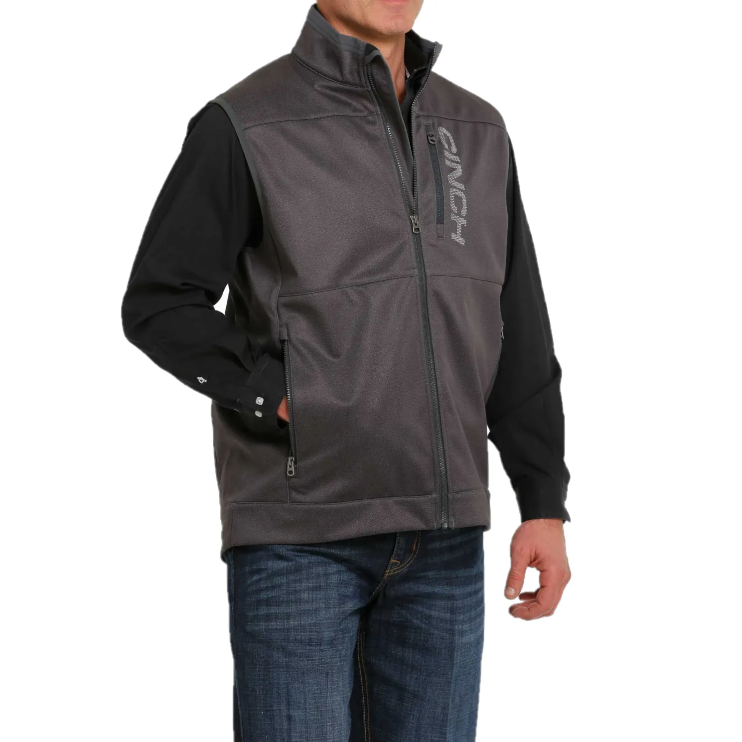 Cinch® Men's Charcoal Windproof Vest MWV1099010