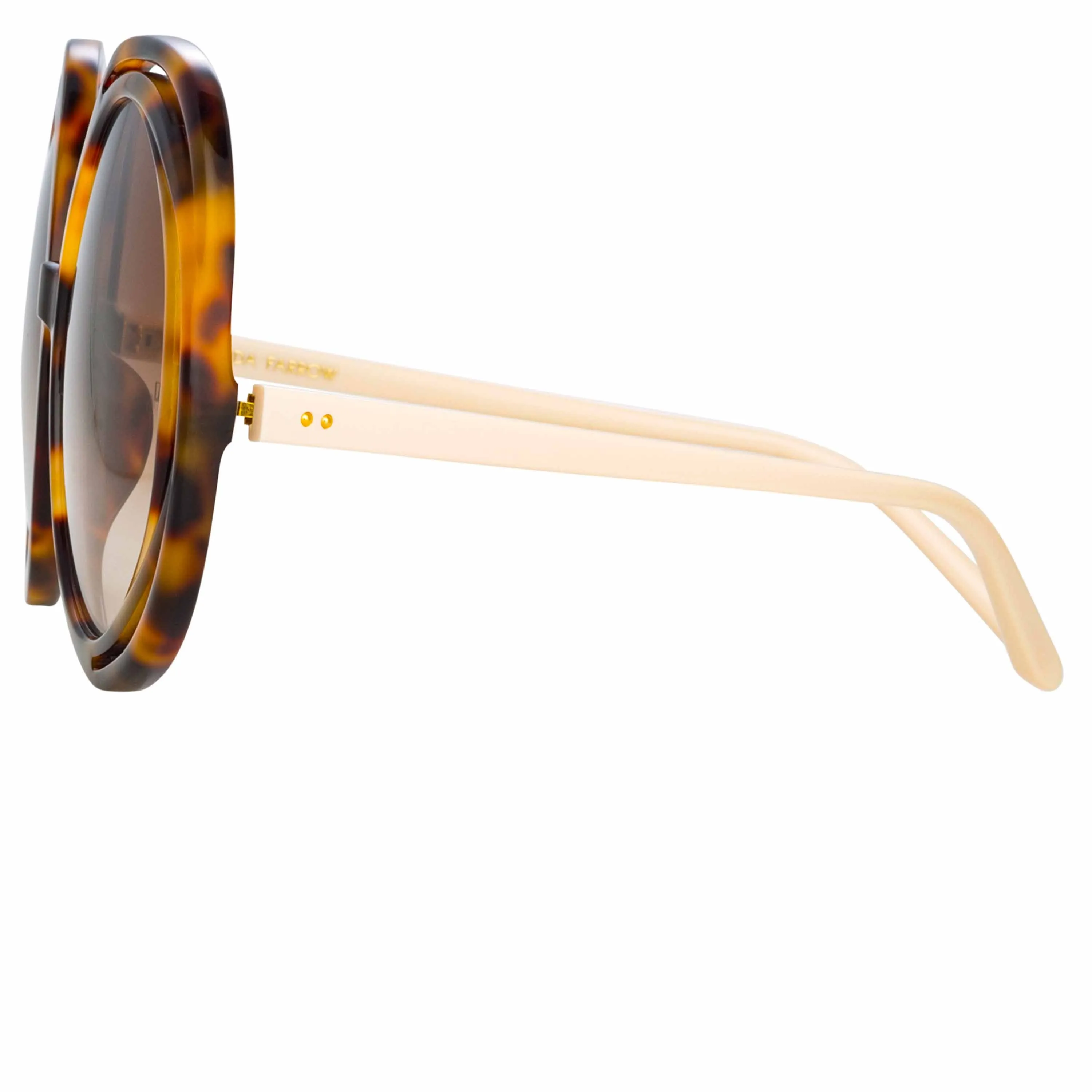 Ellen Round Sunglasses in Tortoiseshell