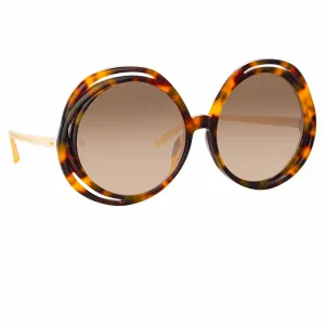 Ellen Round Sunglasses in Tortoiseshell