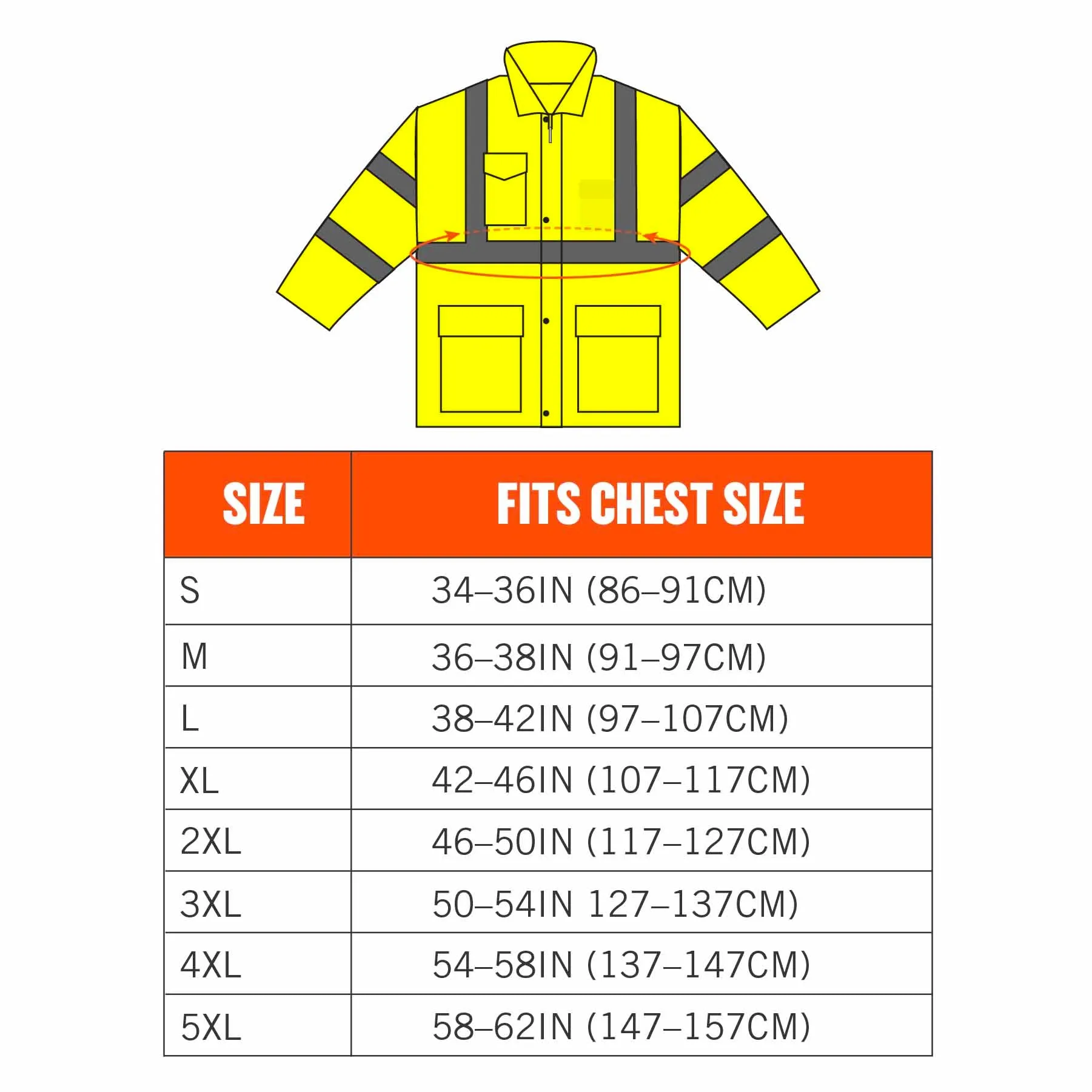 Ergodyne 24337 8366 3XL Lime Class 3 Lightweight Hi-Vis Rain Jacket