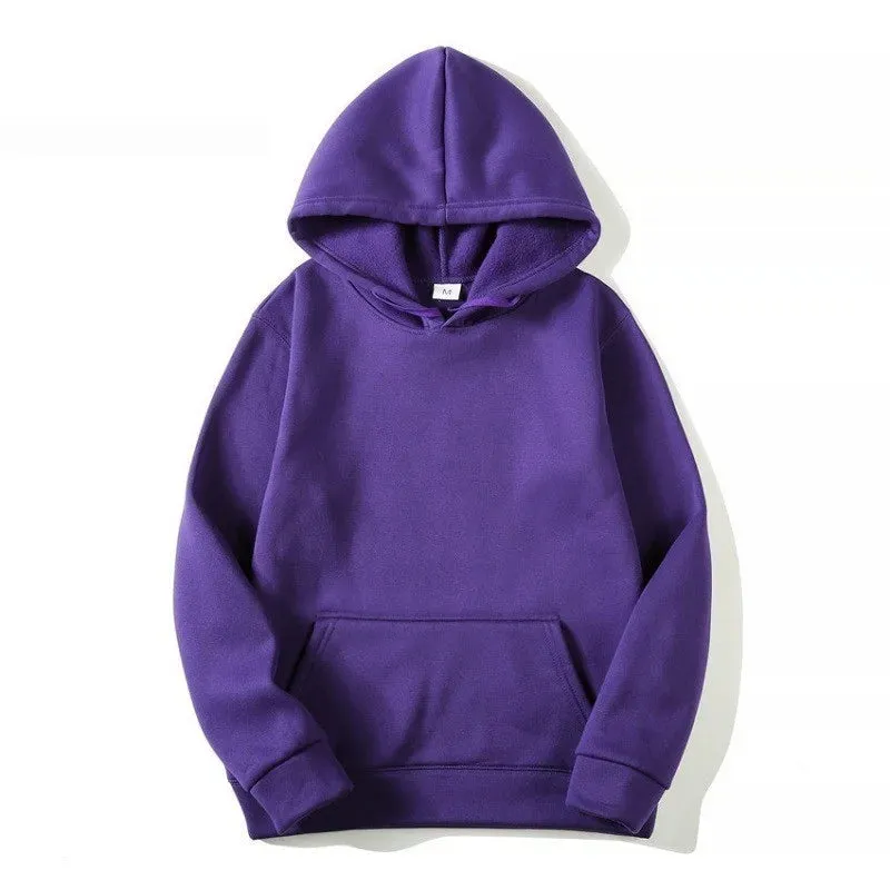 Fashion Brand Men's Hoodies New Spring Autumn Casual Sweatshirts Men/Women Tops Candy Solid Color Sweatshirt