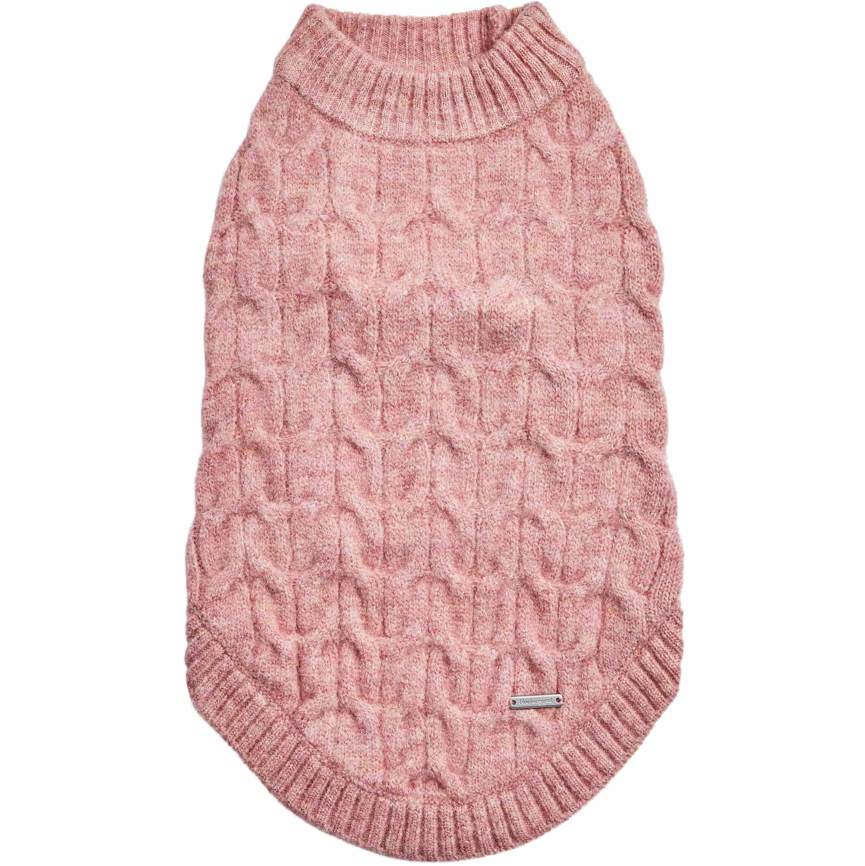 Fuzzy Textured Knit Dog Sweater, Crew-neck