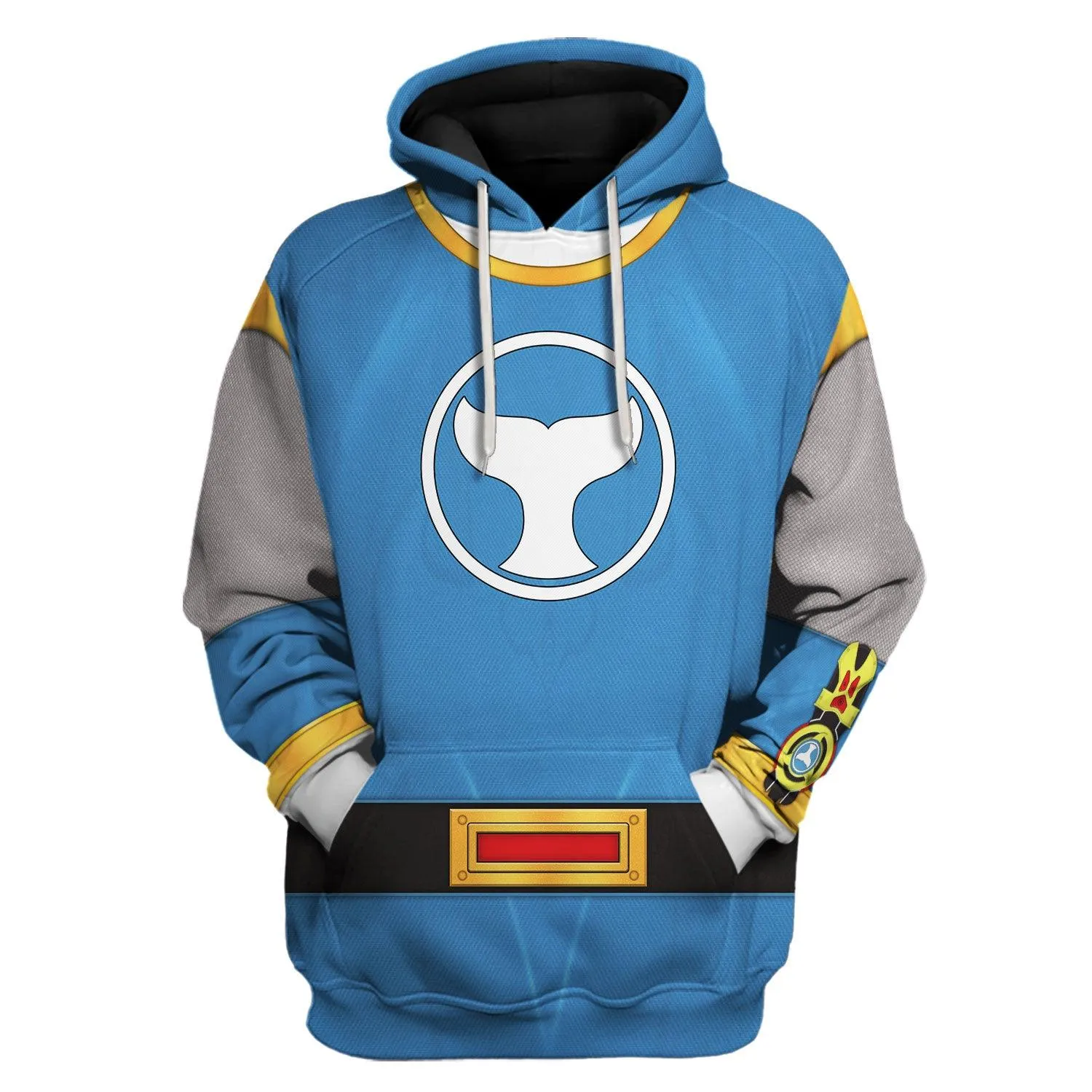 Gearhomie Power Rangers Ninja Storm Blue Ranger Hoodies Sweatshirt T-shirt Hawaiian Tracksuit