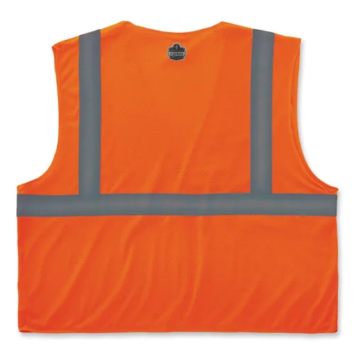 Glowear 8210hl-s Single Size Class 2 Economy Mesh Vest, Polyester, 4x-large, Orange, Ships In 1-3 Business Days