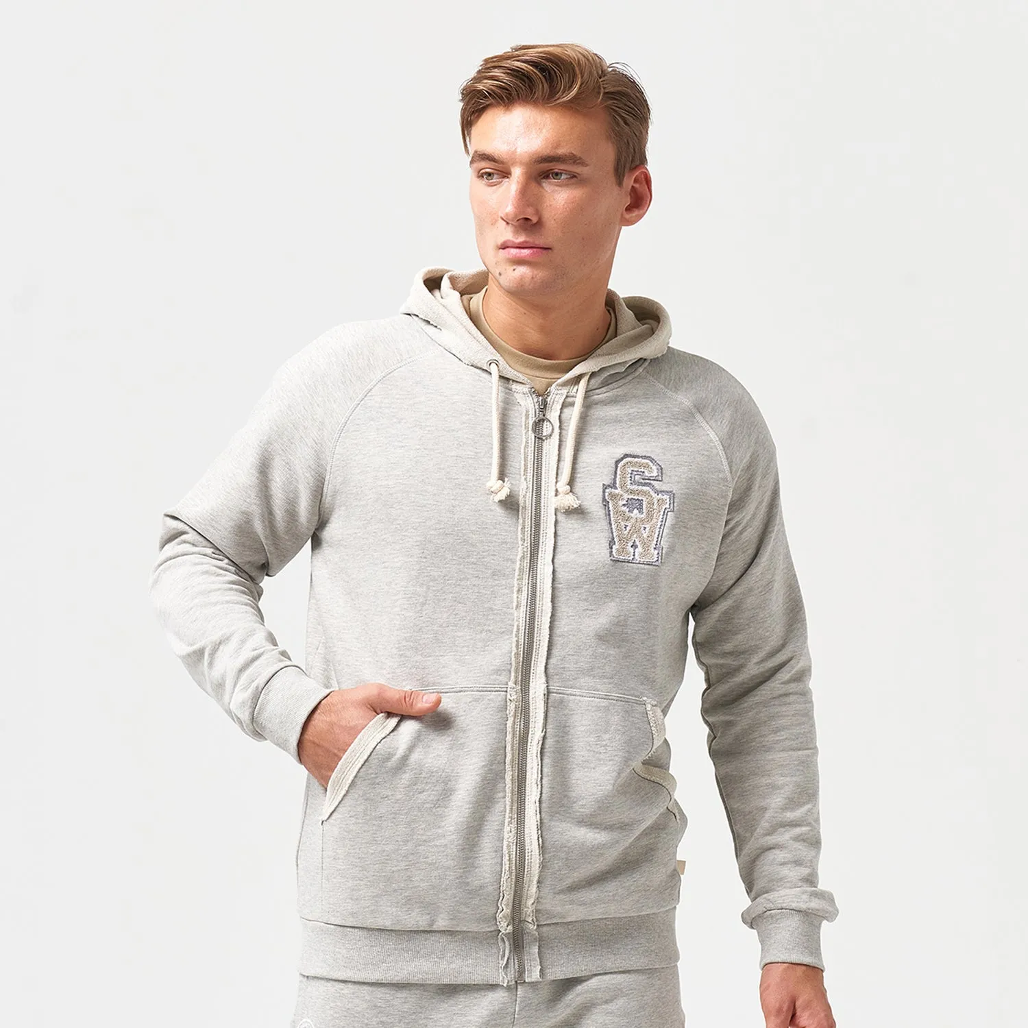 Golden Era Hoodie - Light Grey Marl