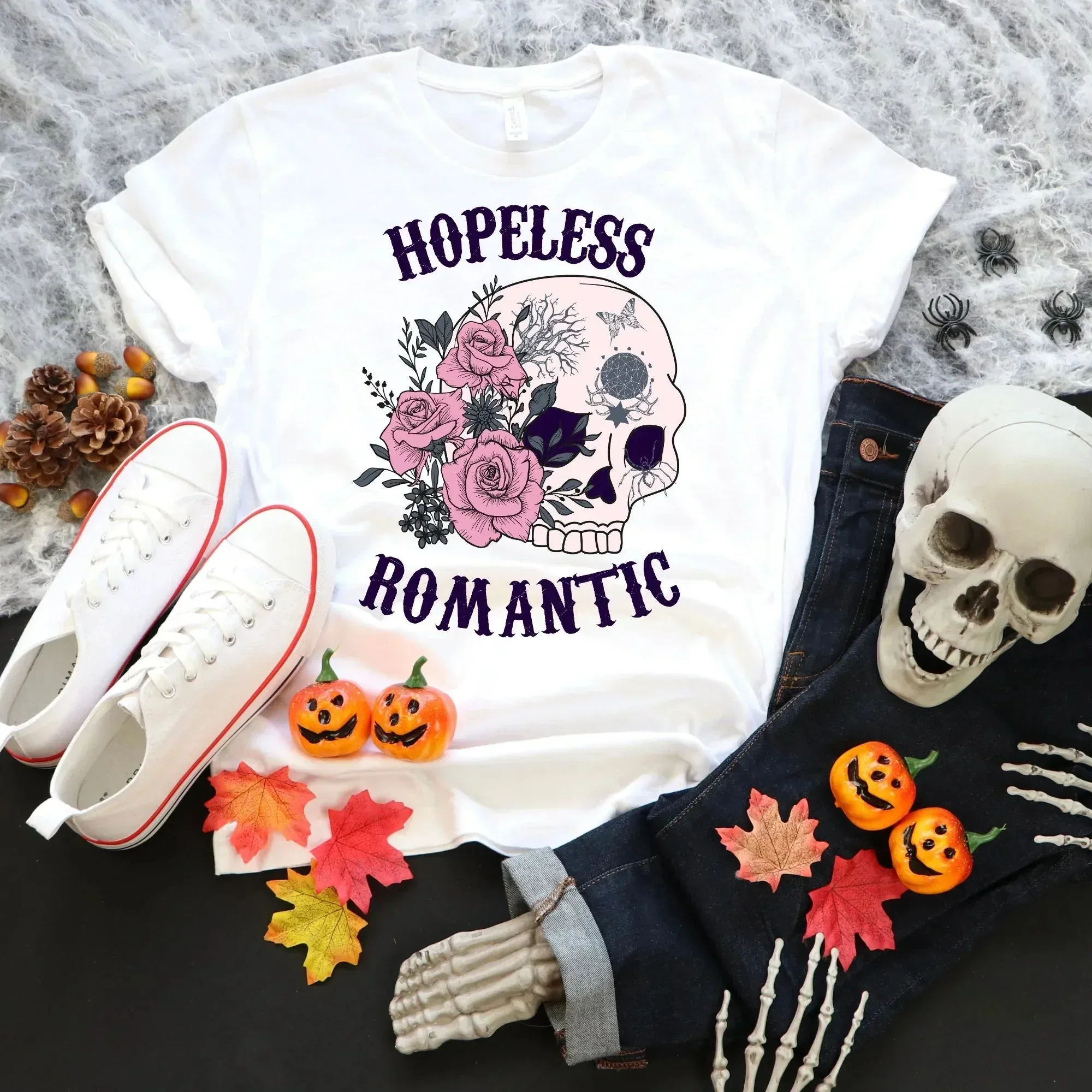 Gothic Shirt, Pastel Halloween Sweatshirt, Witchy Vibes, Skull Shirt Dead Roses Shirt, Magical Witch Shirt, Pastel Goth Style, EMO Tshirt