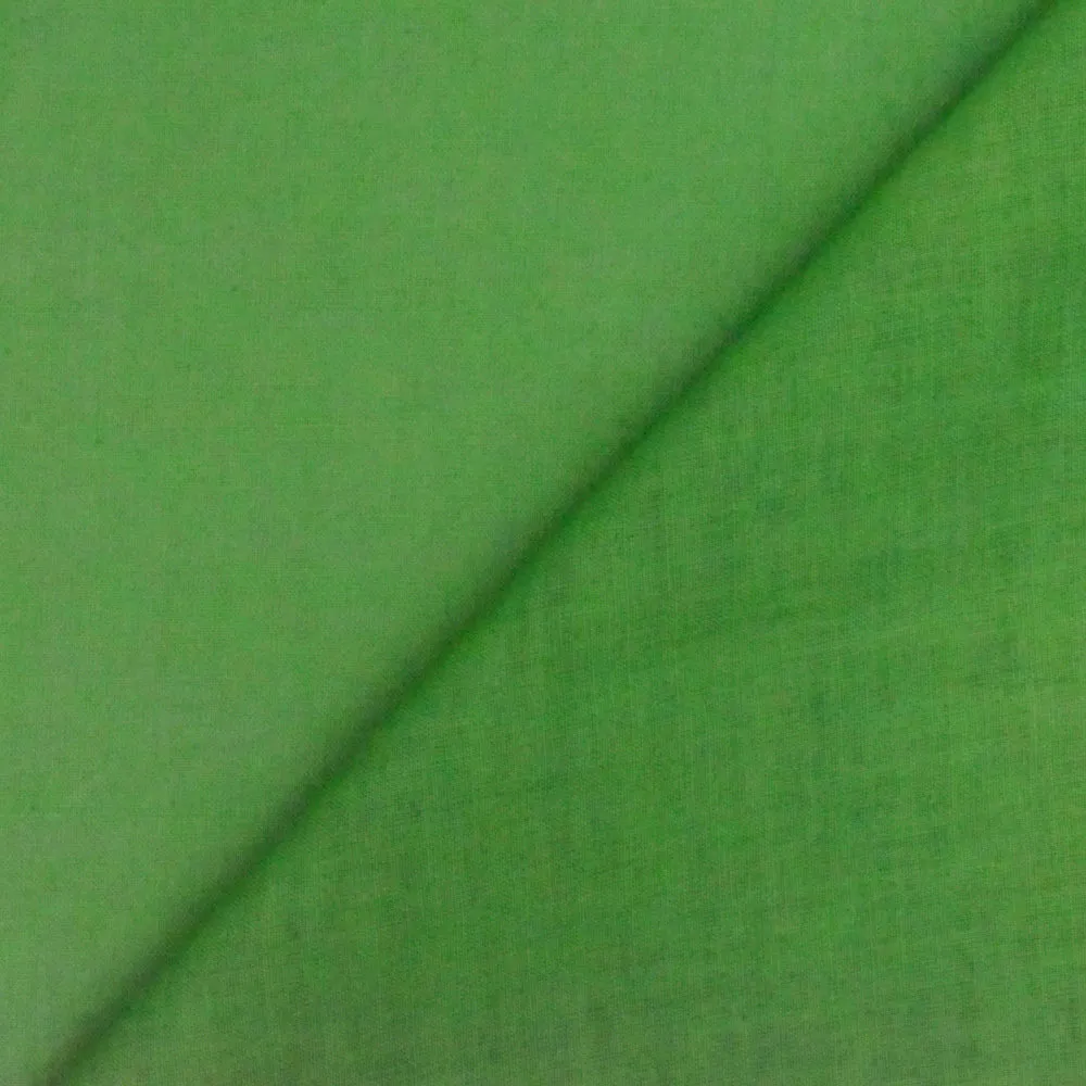 Grass Green Solid Cotton Lawn Woven Fabric