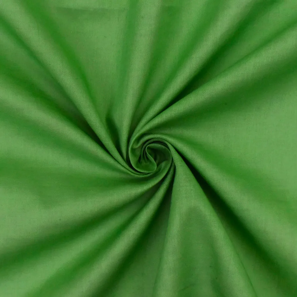 Grass Green Solid Cotton Lawn Woven Fabric