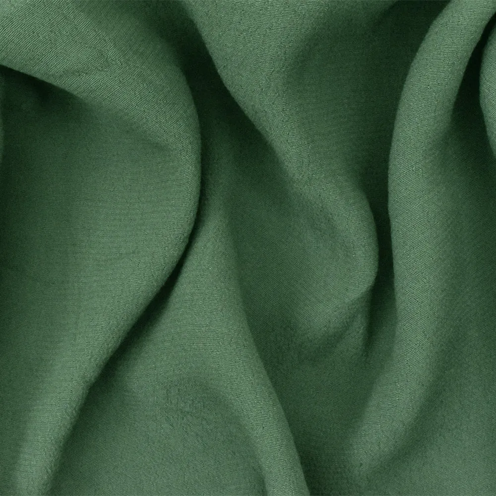 Green Famous Designer Viscose Pebble Crepe Faille Woven Fabric