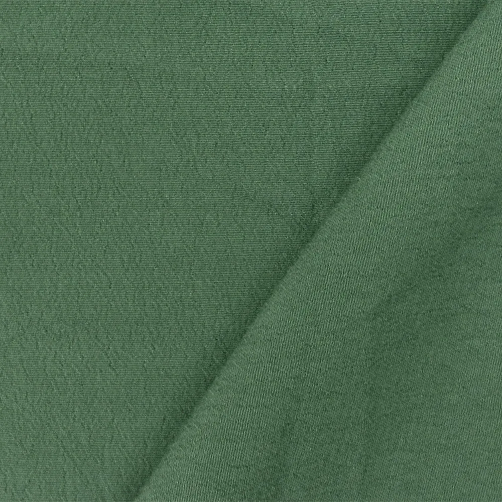 Green Famous Designer Viscose Pebble Crepe Faille Woven Fabric