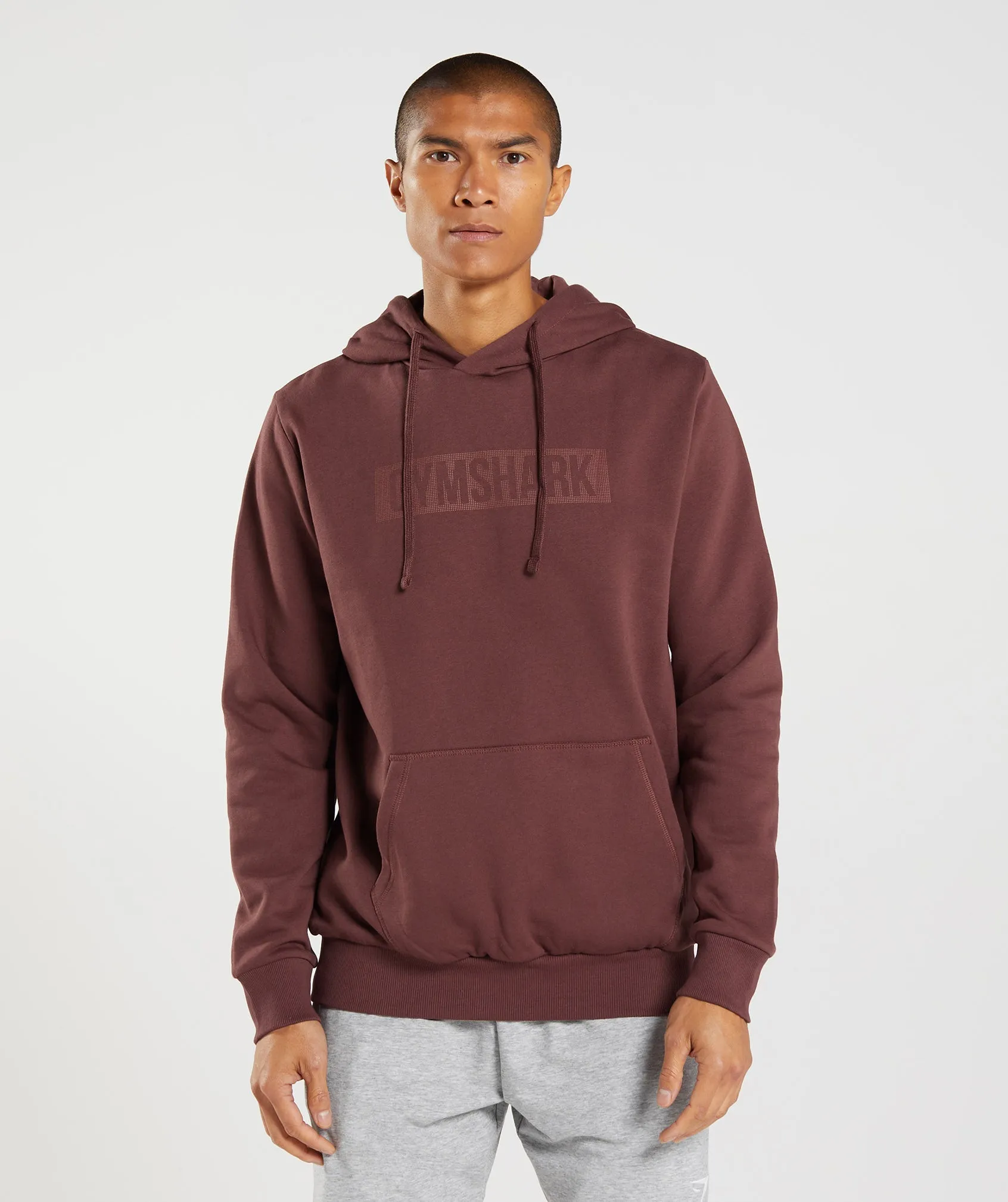 Gymshark Block Hoodie - Cherry Brown