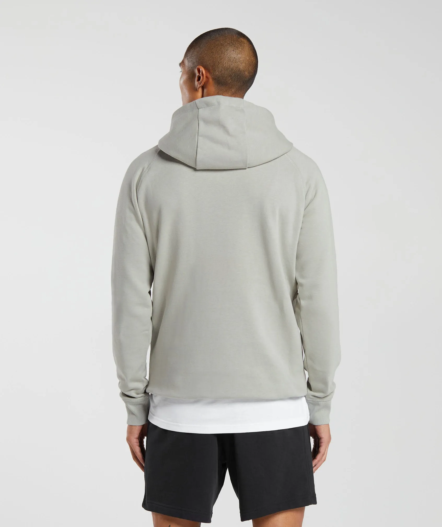 Gymshark Crest Hoodie - Stone Grey