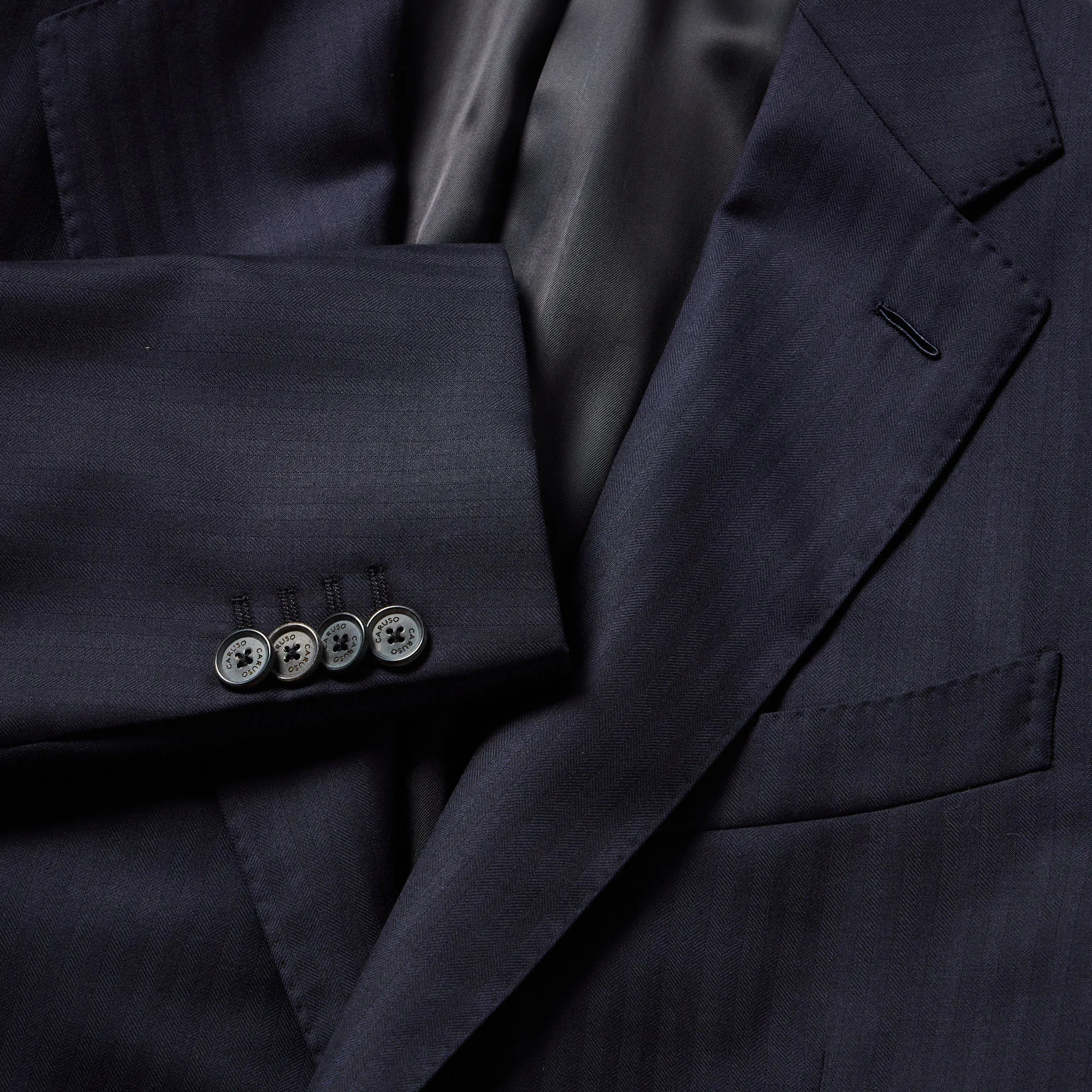 HENRY SARTORIAL X CARUSO Norma Single Breasted Wool Suit NAVY