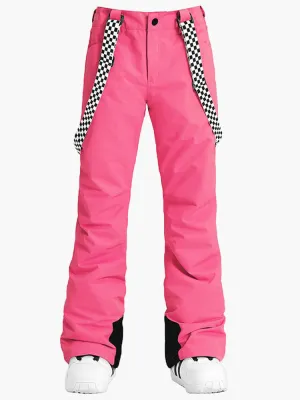 Highland Bib Snowboard & Ski Pink Pants For Women