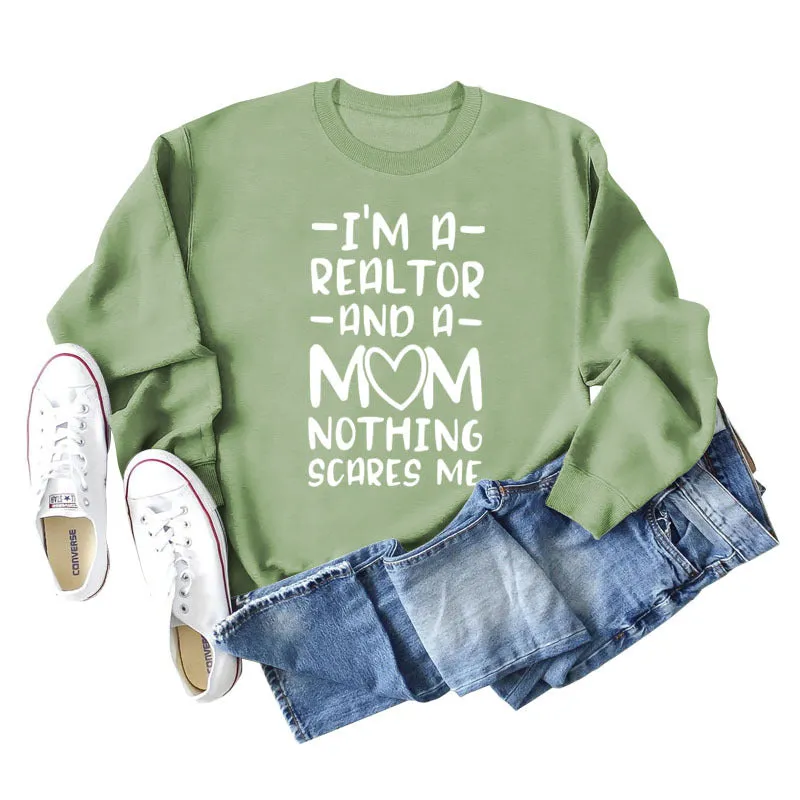 I'm A Real Estate Agent Letter Loose Long Sleeve Women's Sweater