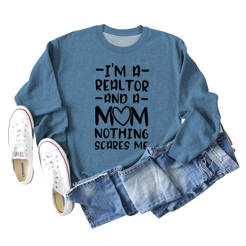 I'm A Real Estate Agent Letter Loose Long Sleeve Women's Sweater