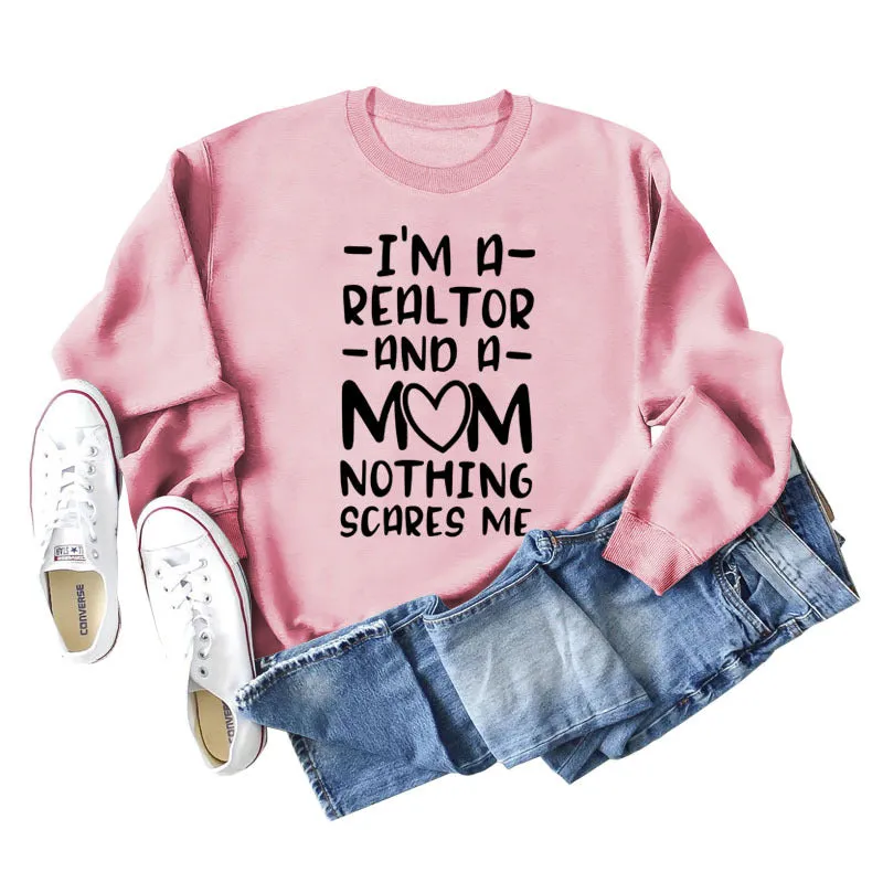 I'm A Real Estate Agent Letter Loose Long Sleeve Women's Sweater