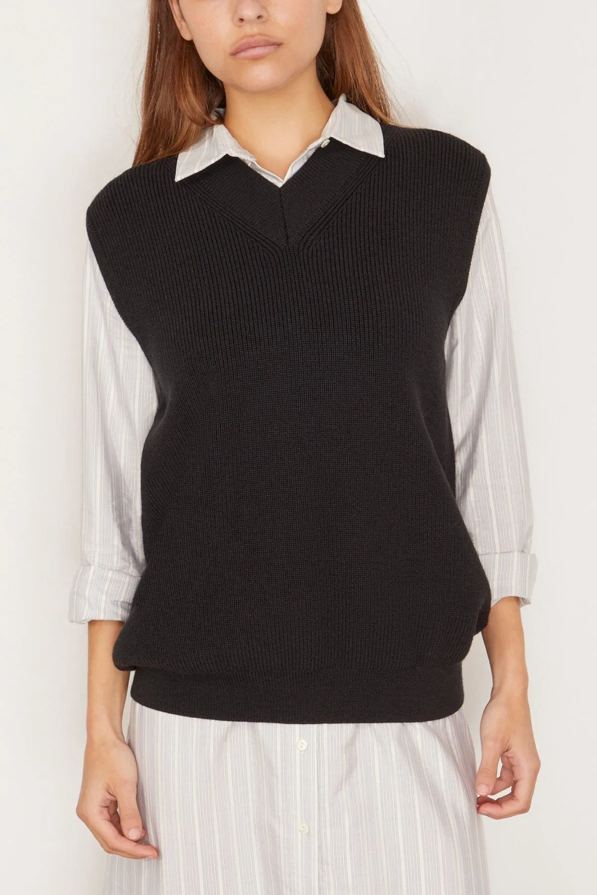 Jules Knitted Debardeur in Black