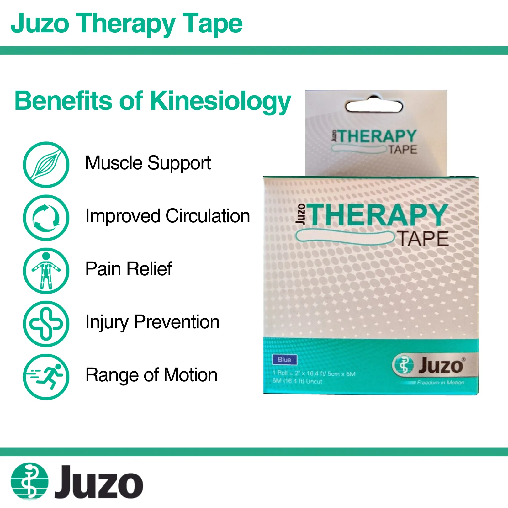 Juzo Kinesiology Therapy Tape, 5M Roll