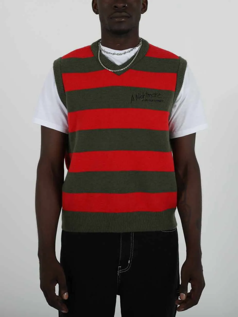 Logo Striped Sweater Vest