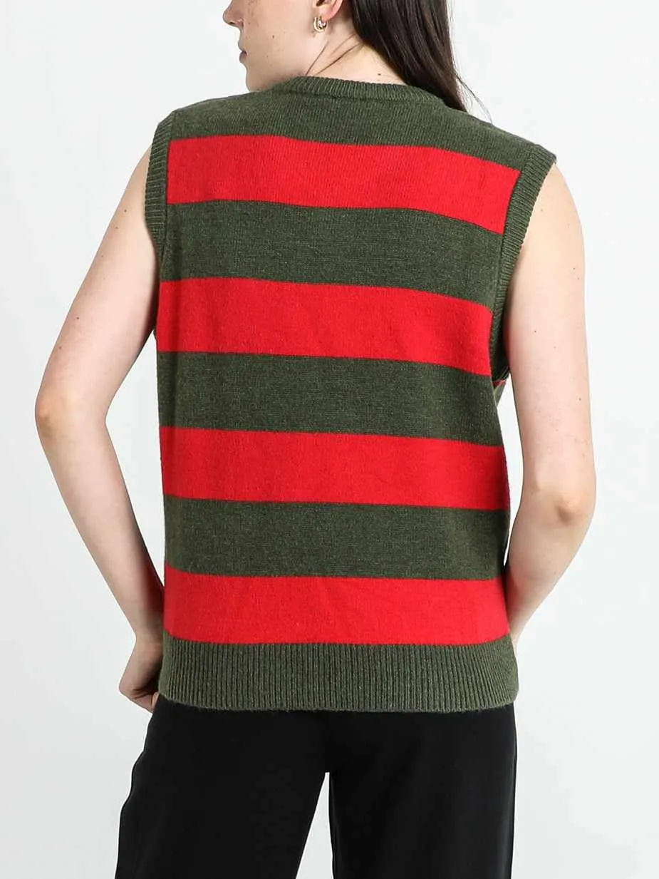 Logo Striped Sweater Vest