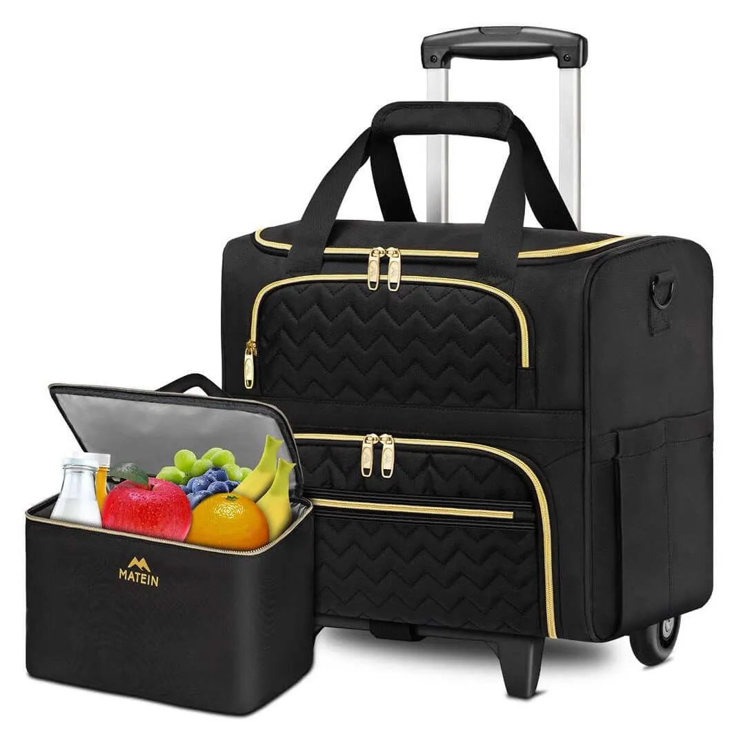 MATEIN Rolling Work Bag with Lunch Box