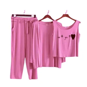 Me   you Women Night Suit PJ Set 3 Pieces