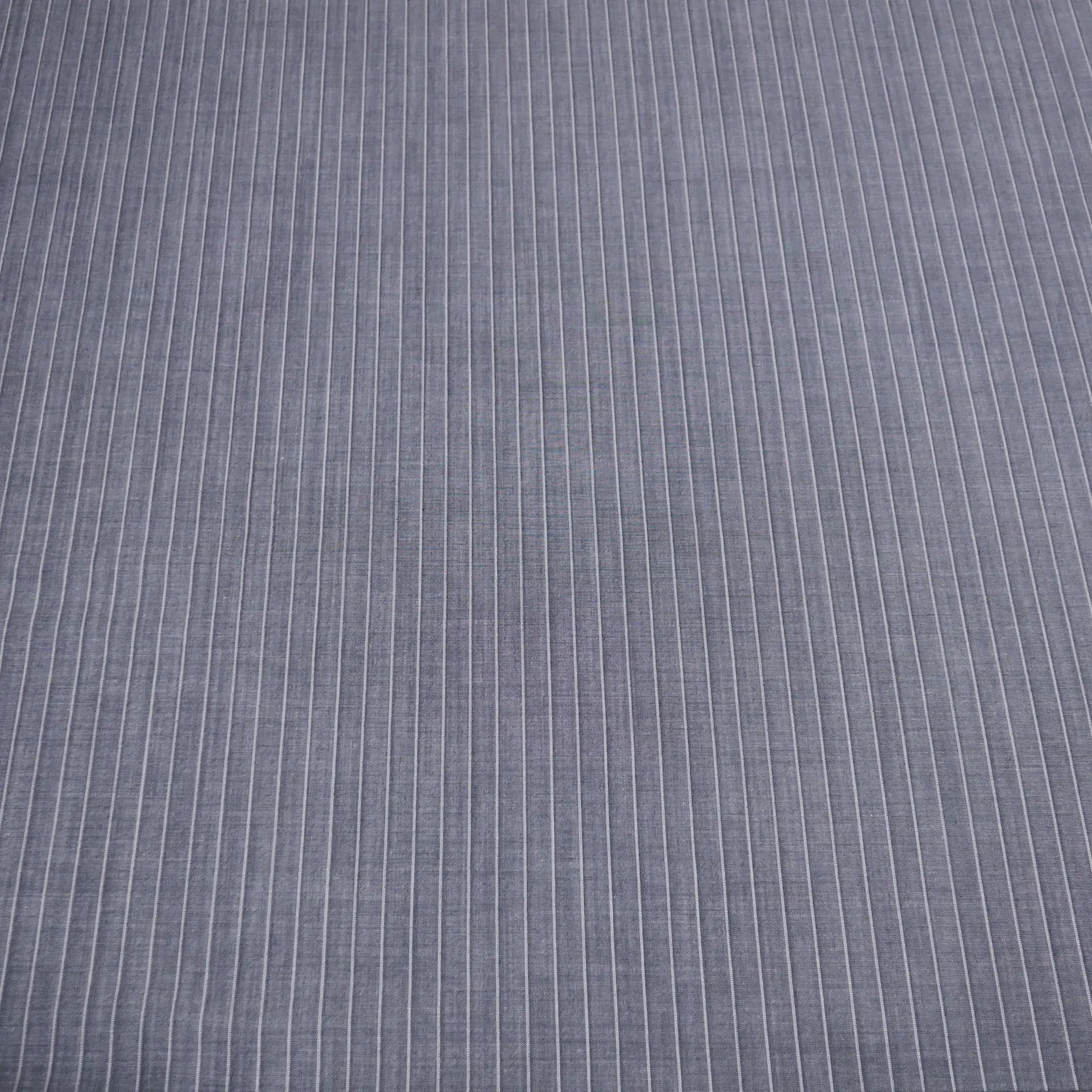 Medium Gray Stripe Super 130's Extrafine Merino Loro Piana Wool Fabric