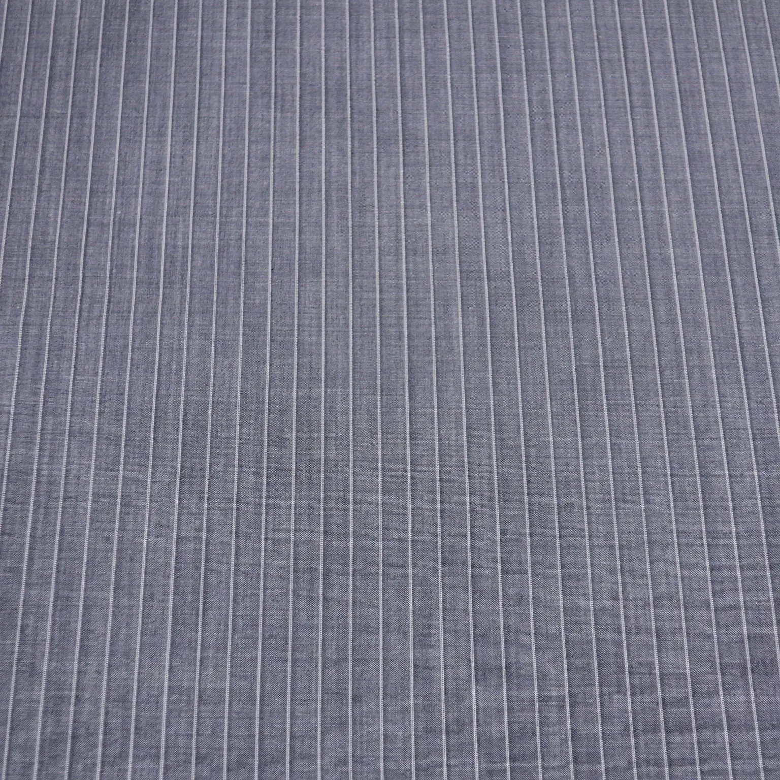 Medium Gray Stripe Super 130's Extrafine Merino Loro Piana Wool Fabric