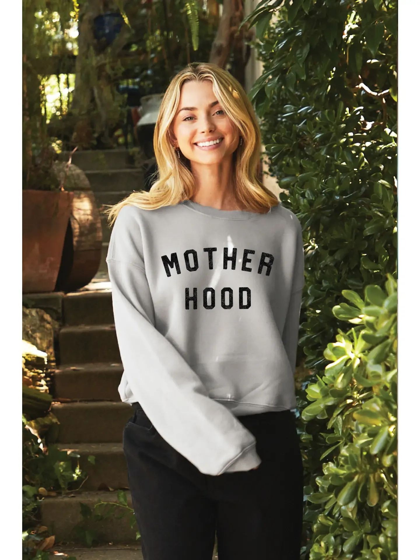 Motherhood Mid Graphic Sweatshirt | Heather Grey