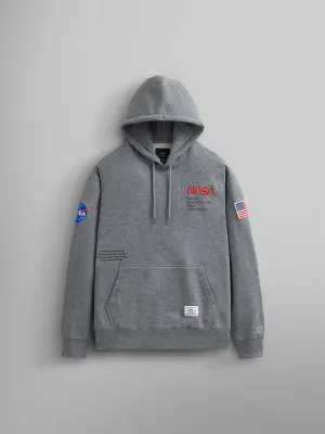 NASA WORM LOGO HOODIE (CHARCOAL)