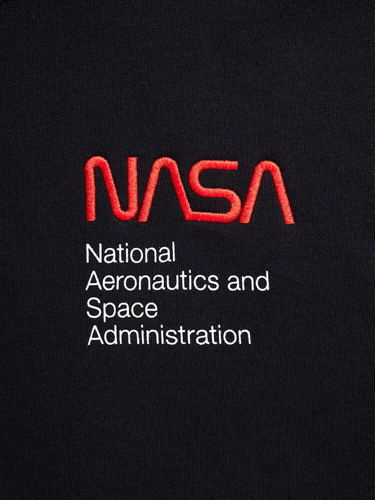 NASA WORM LOGO HOODIE (CHARCOAL)