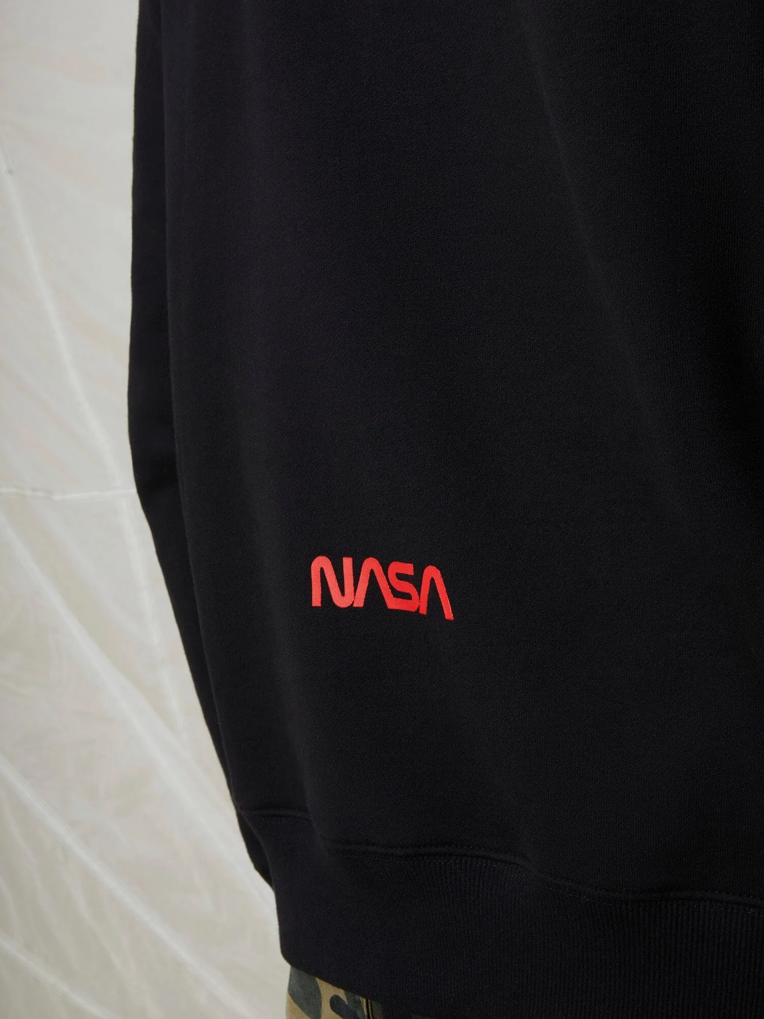 NASA WORM LOGO HOODIE (CHARCOAL)