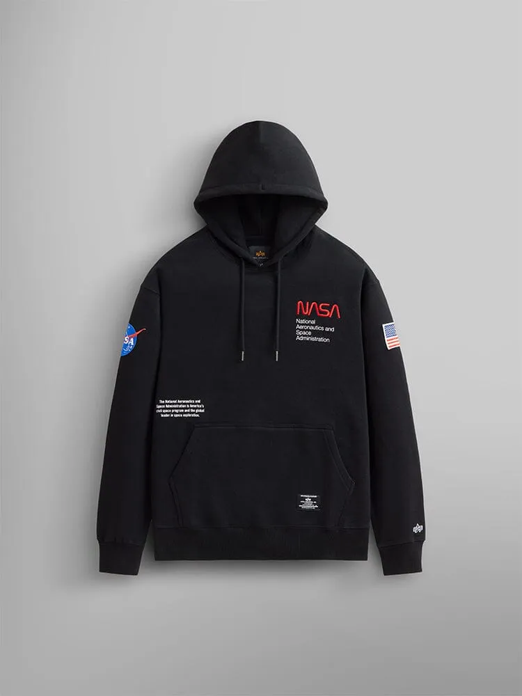 NASA WORM LOGO HOODIE (CHARCOAL)