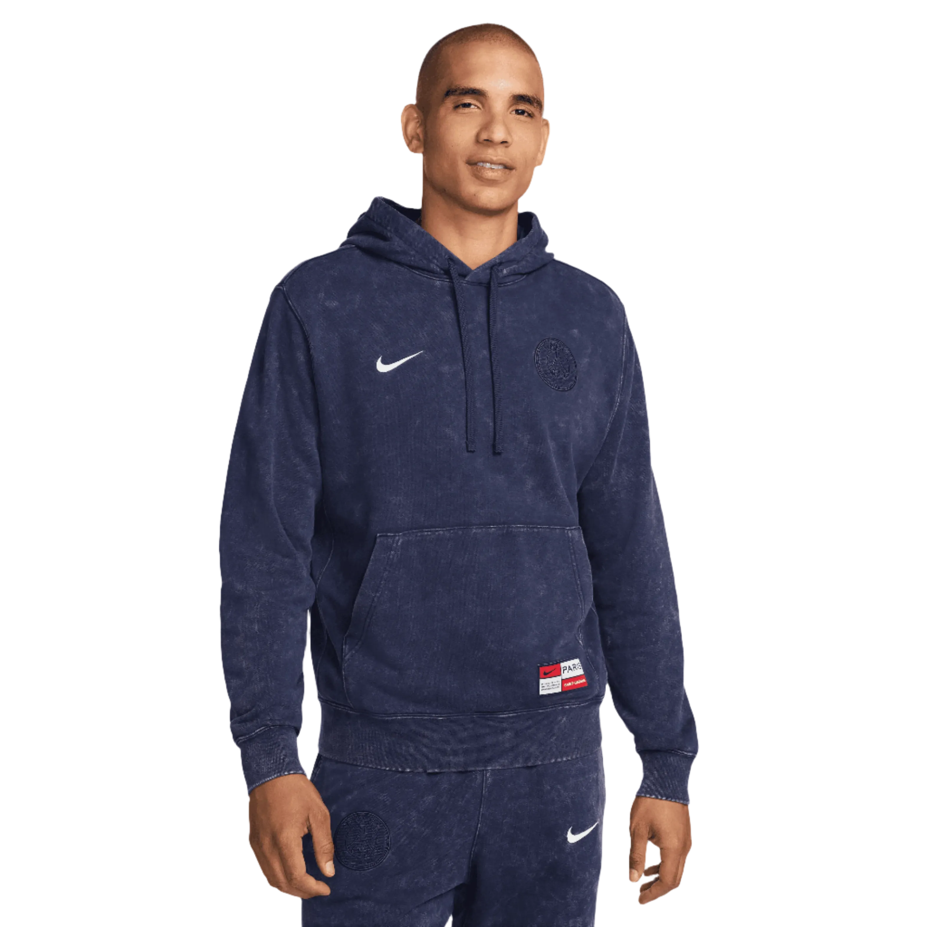 Nike Men's Paris Saint-Germain French Terry Pullover Hoodie - Navy