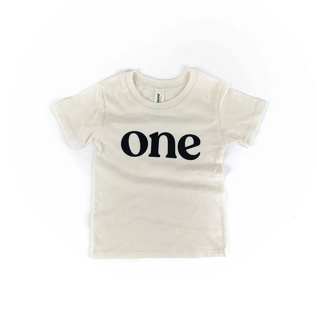 “One” Organic Birthday Tee