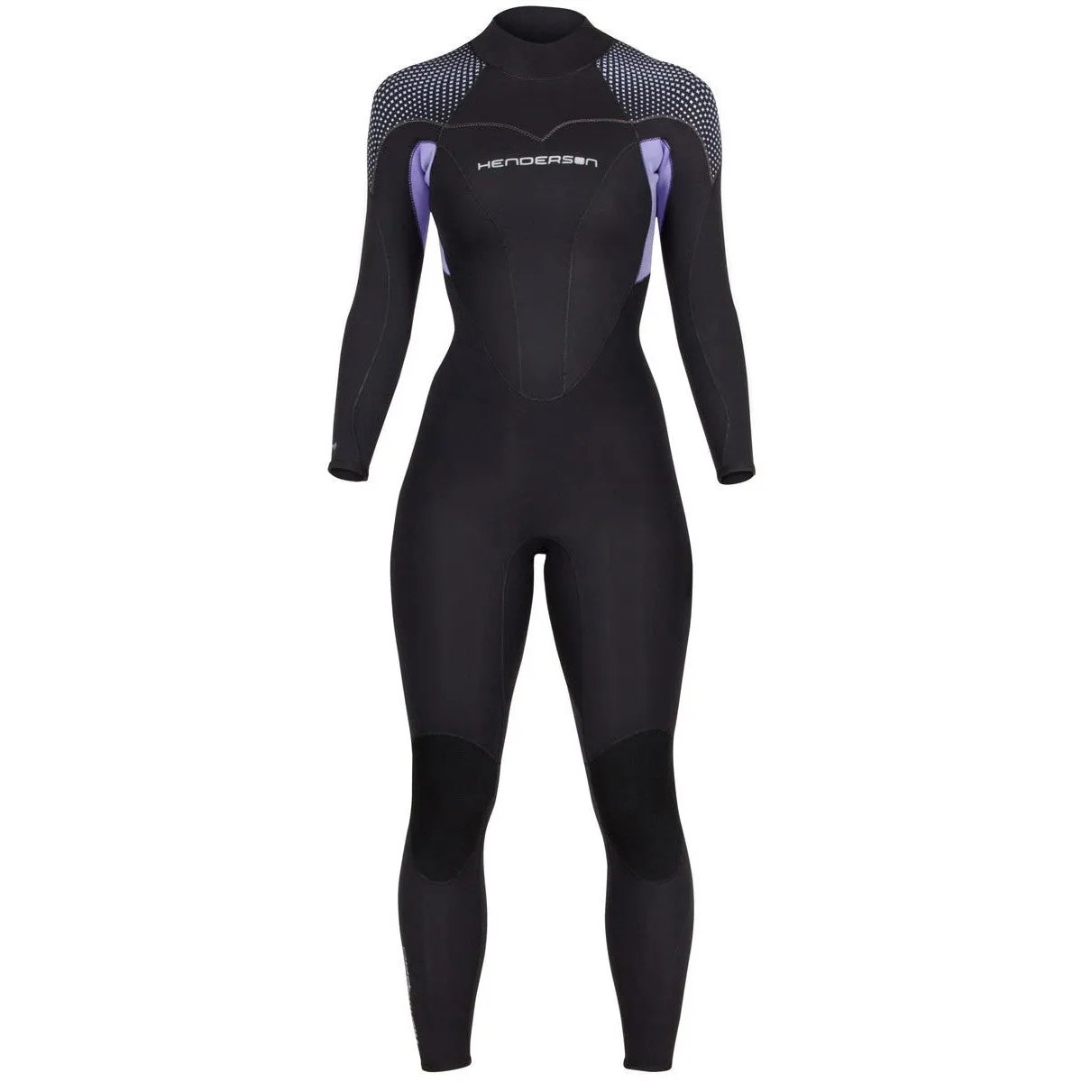 Open Box Henderson 3mm Women's Thermoprene Pro Dive Jumpsuit, Black / Purple, Size: 10